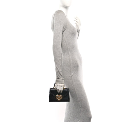 Dolce & Gabbana Smooth Calfskin Small Devotion Envelope Top Handle Bag Black 2 of 9
