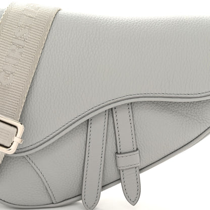Christian Dior Grained Calfskin Mens Mini Saddle Bag Gray 7 of 9
