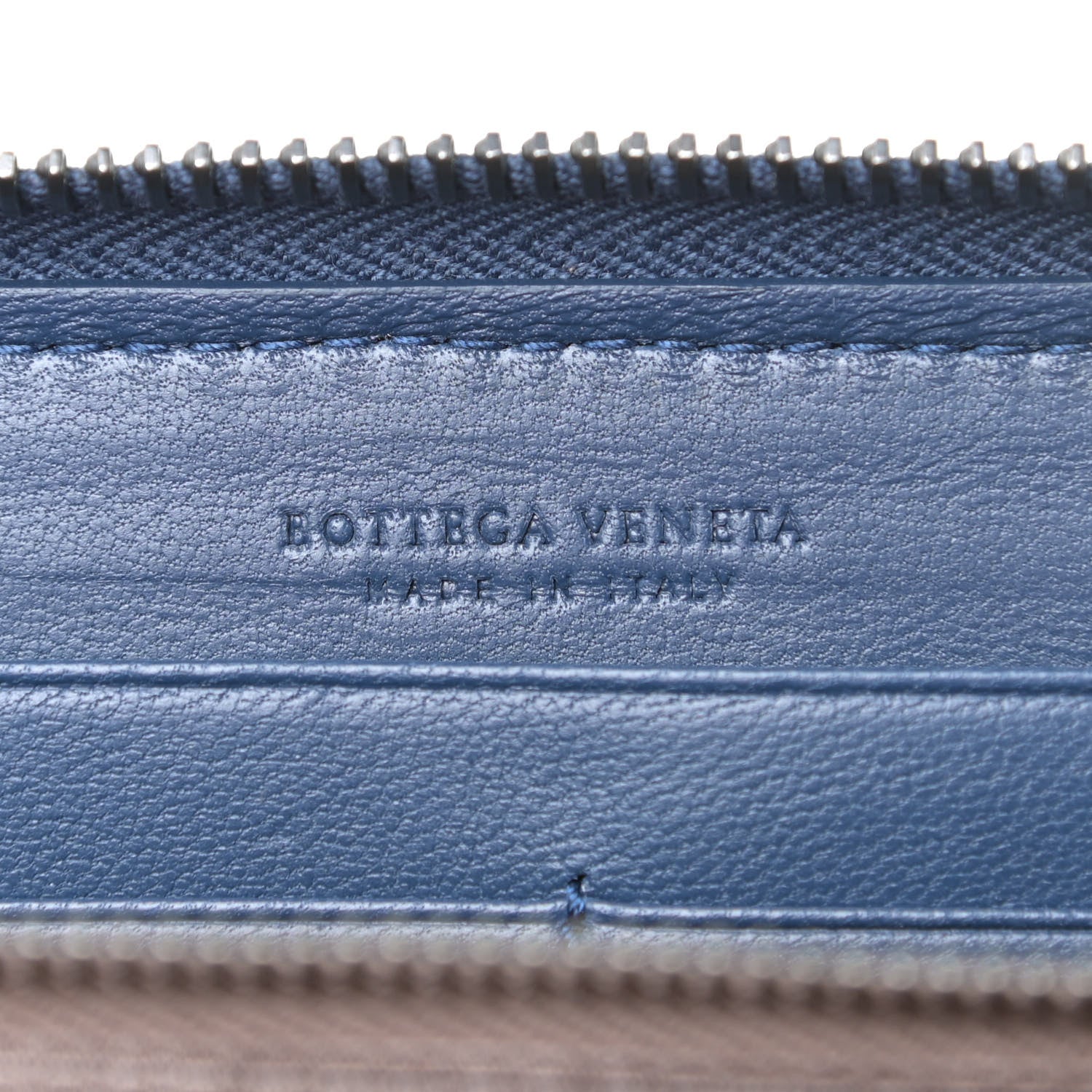 Bottega Veneta Nappa Intrecciato Zip Around Wallet Pacific 8 of 9