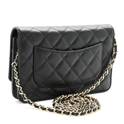 Chanel Caviar Quilted Wallet On Chain WOC Black 3 of 11