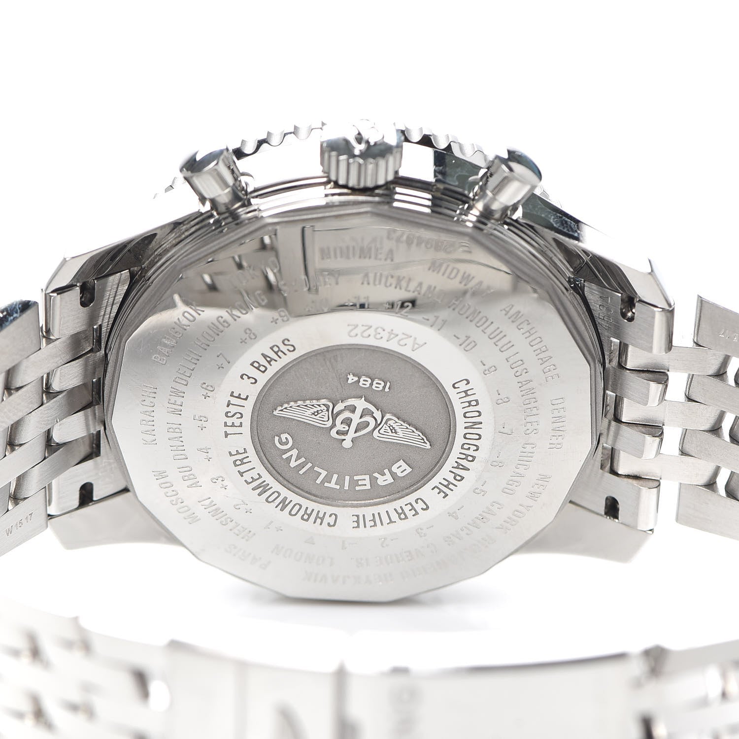 Breitling Stainless Steel 46mm Navitimer World Automatic Watch A24322 4 of 6