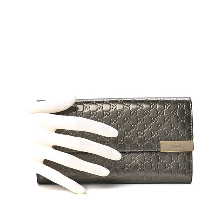 Gucci Metallic Microguccissima Dice Continental Wallet Golden Beige 2 of 10