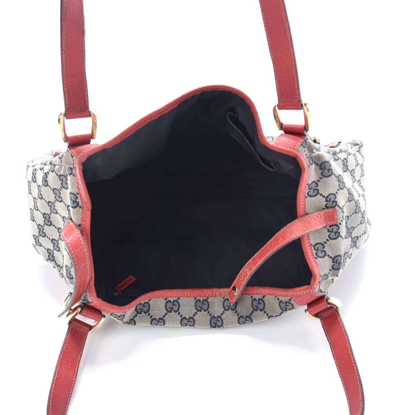 Monogram Medium Abbey Shoulder Bag Navy Red