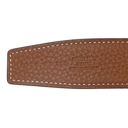 Hermes Swift Togo 32mm H Belt 80 Black Gold 3 of 7