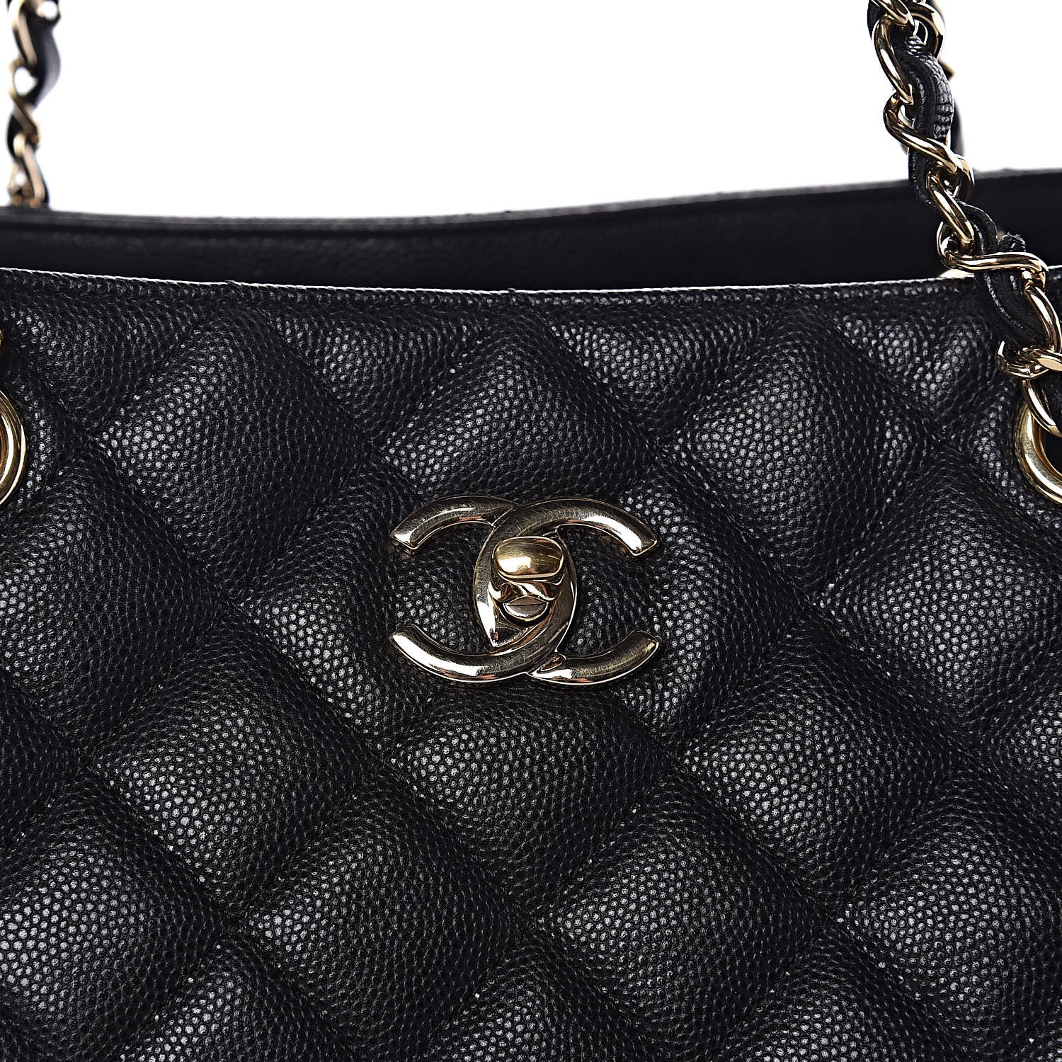Chanel Caviar Quilted Large CC Shopping Tote Black 12 of 12