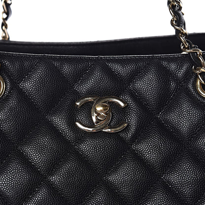Chanel Caviar Quilted Large CC Shopping Tote Black 12 of 12