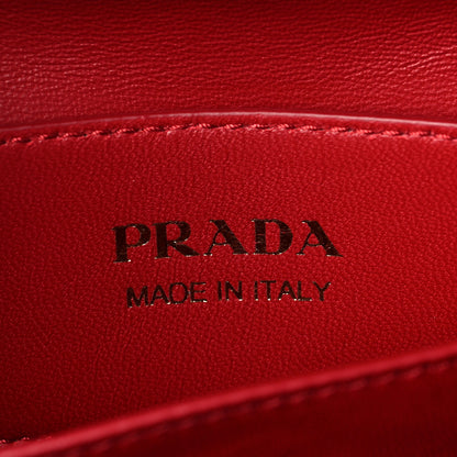 Prada Saffiano Cuir Small Double Bag Black Fuoco 6 of 6