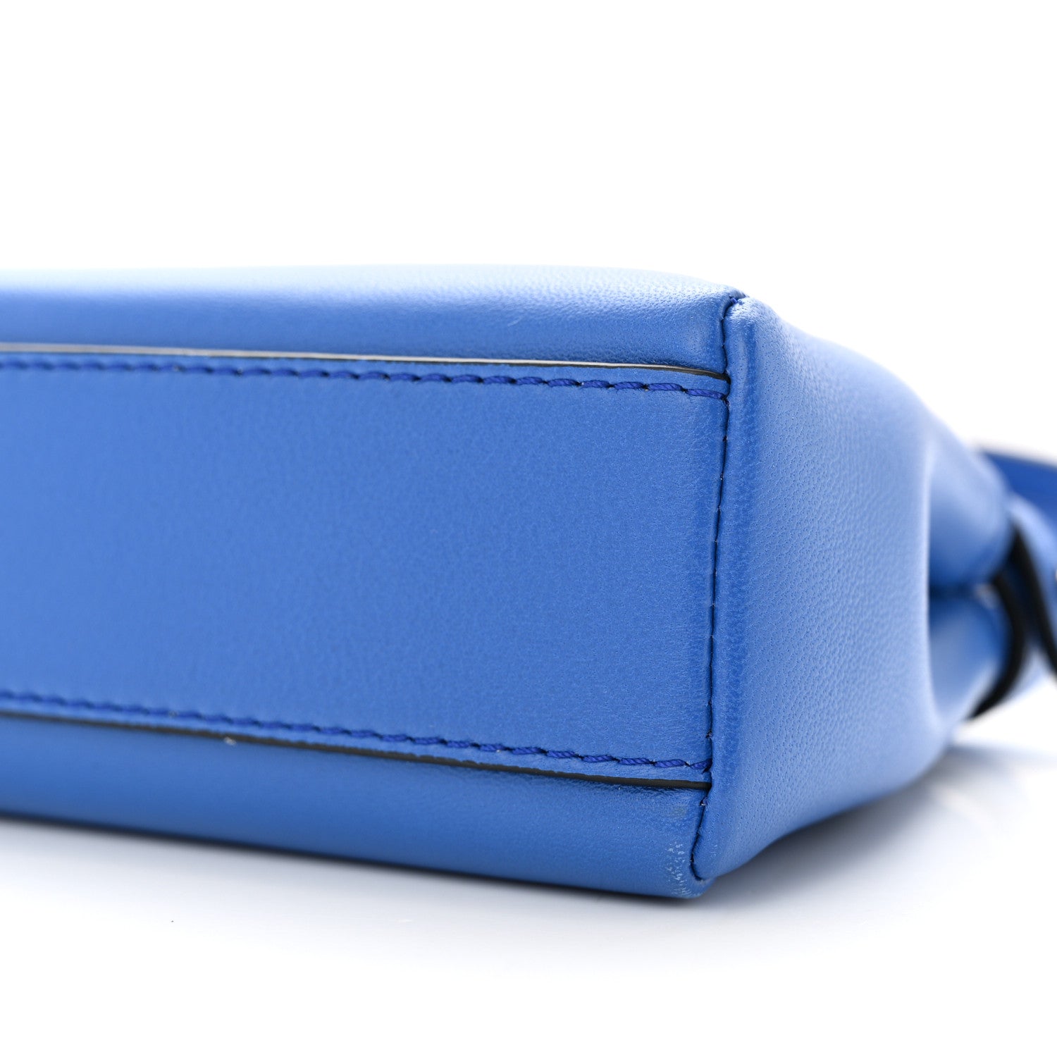 Fendi Shiny Nappa Micro Peekaboo Iconic Satchel Bluette 10 of 11