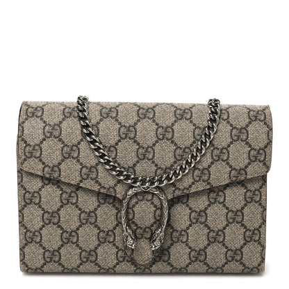 Gucci GG Supreme Monogram Mini Dionysus Chain Wallet Beige Taupe 1 of 13