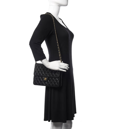 Chanel Lambskin Quilted Medium Single Flap Black 2 of 8