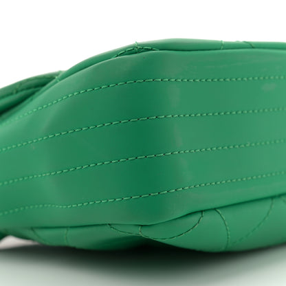 Chanel Rubber Quilted Lambskin Medium Coco Rain Flap Green 10 of 14