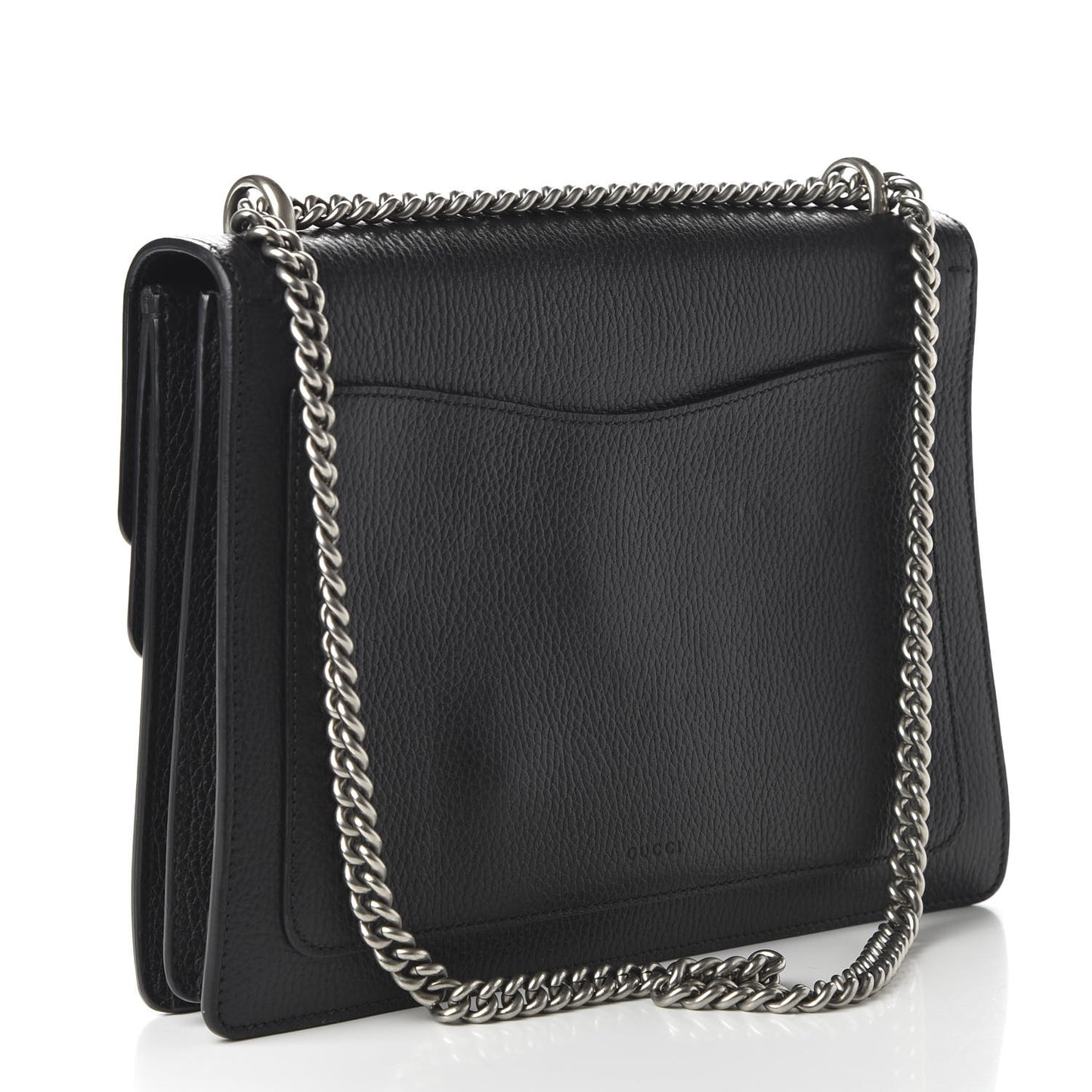 Dollar Calfskin Crystal Medium Dionysus Shoulder Bag Black Black Diamond