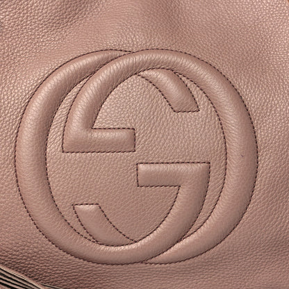 Gucci Pebbled Calfskin Medium Soho Chain Shoulder Bag Dark Cipria 8 of 10