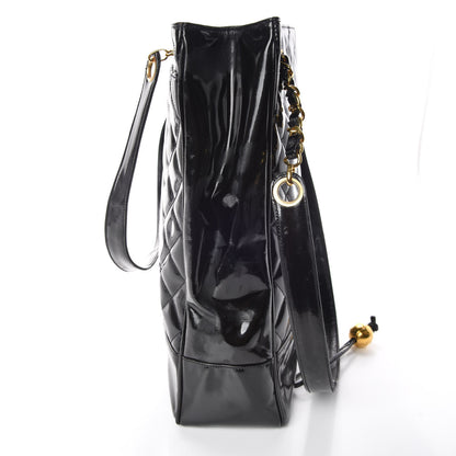 Chanel Patent Quilted Shoulder Bag Black 27 of 28
