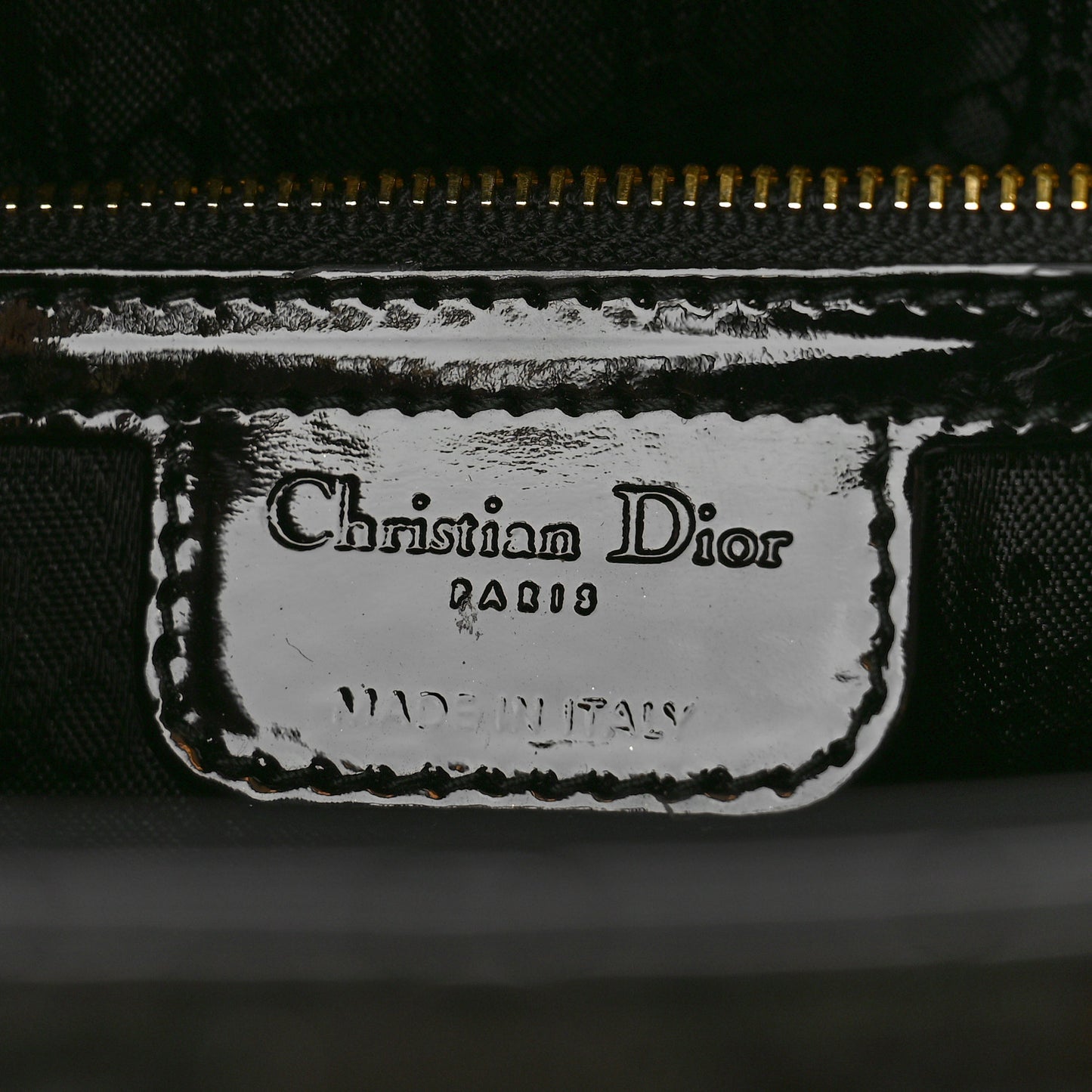 Patent Cannage Large Lady Dior Black