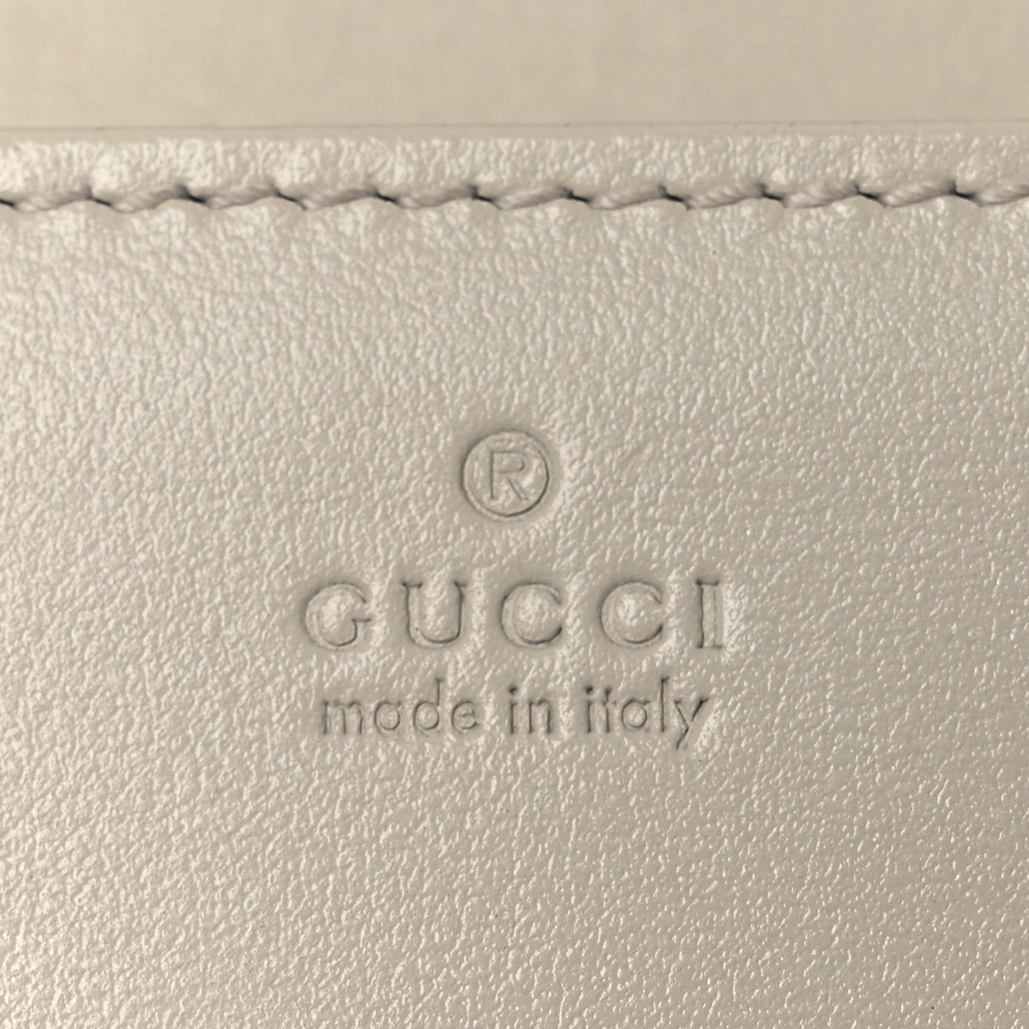 Gucci Boarded Plutone Calfskin Horsebit 1955 Wallet On Chain Mystic White 6 of 14