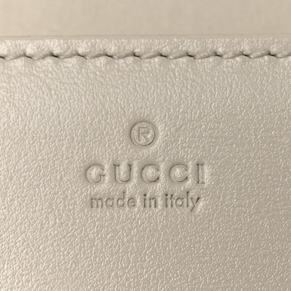 Gucci Boarded Plutone Calfskin Horsebit 1955 Wallet On Chain Mystic White 6 of 14