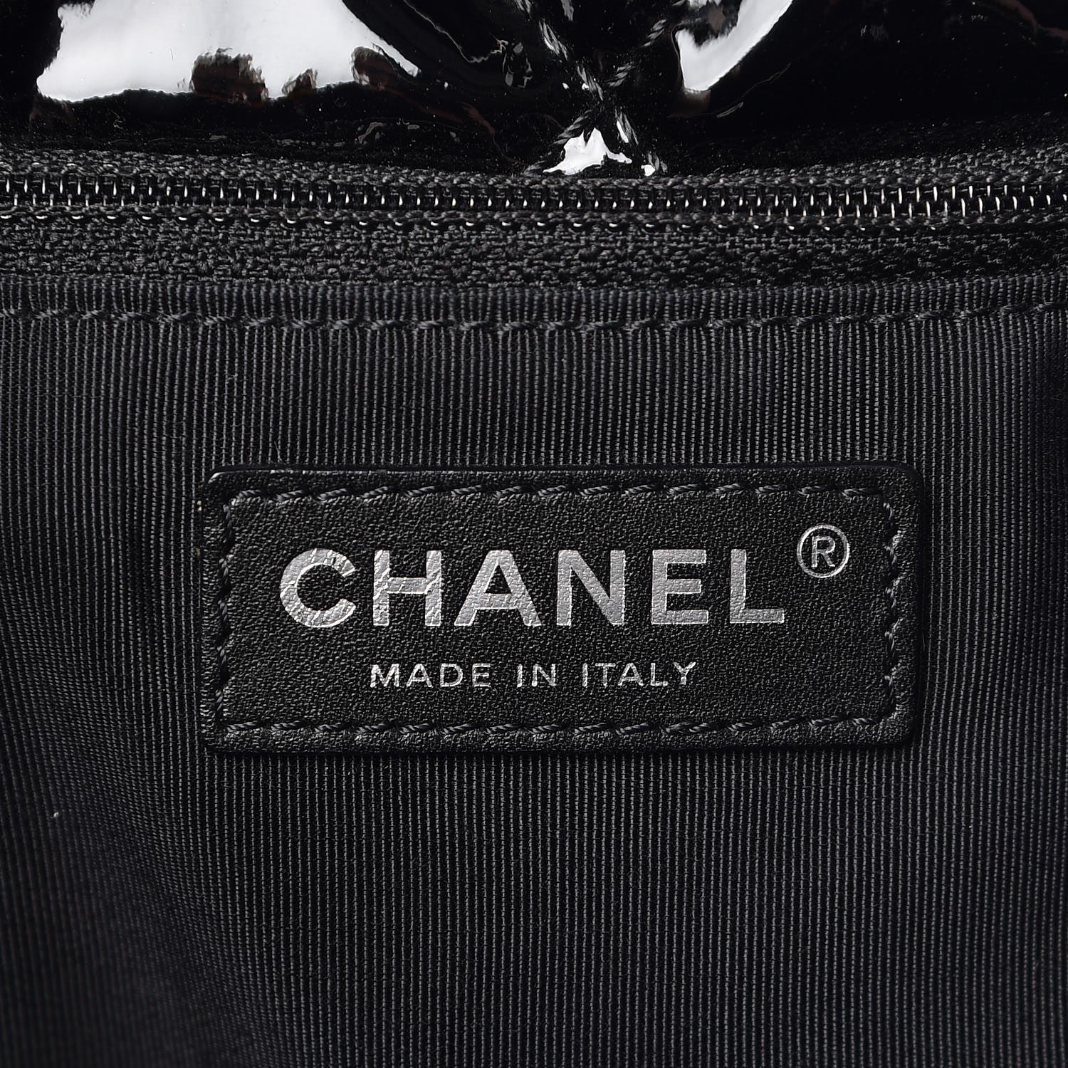Chanel Patent Quilted Chic and Glitter Large Tote Black 6 of 7