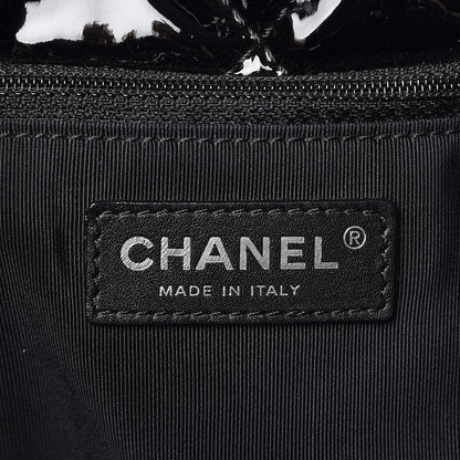 Chanel Patent Quilted Chic and Glitter Large Tote Black 6 of 7