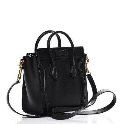 Celine Smooth Calfskin Nano Luggage Black 4 of 8