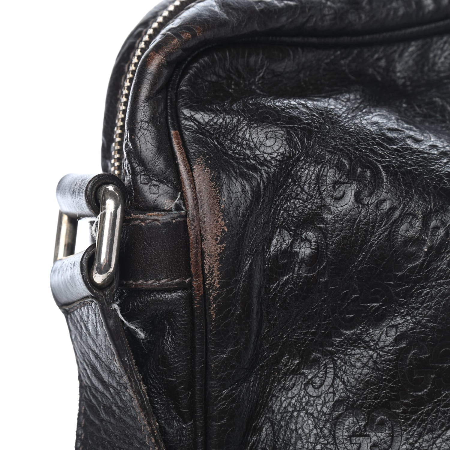 Gucci Guccissima Flat Messenger Bag Dark Brown 13 of 13