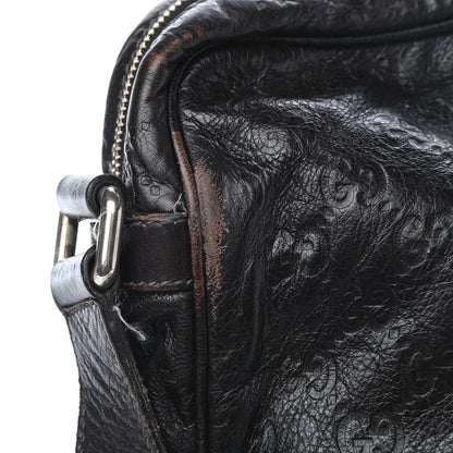 Gucci Guccissima Flat Messenger Bag Dark Brown 13 of 13