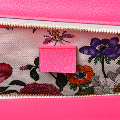 Gucci Canvas Medium Flora Tote Fuchsia 6 of 9