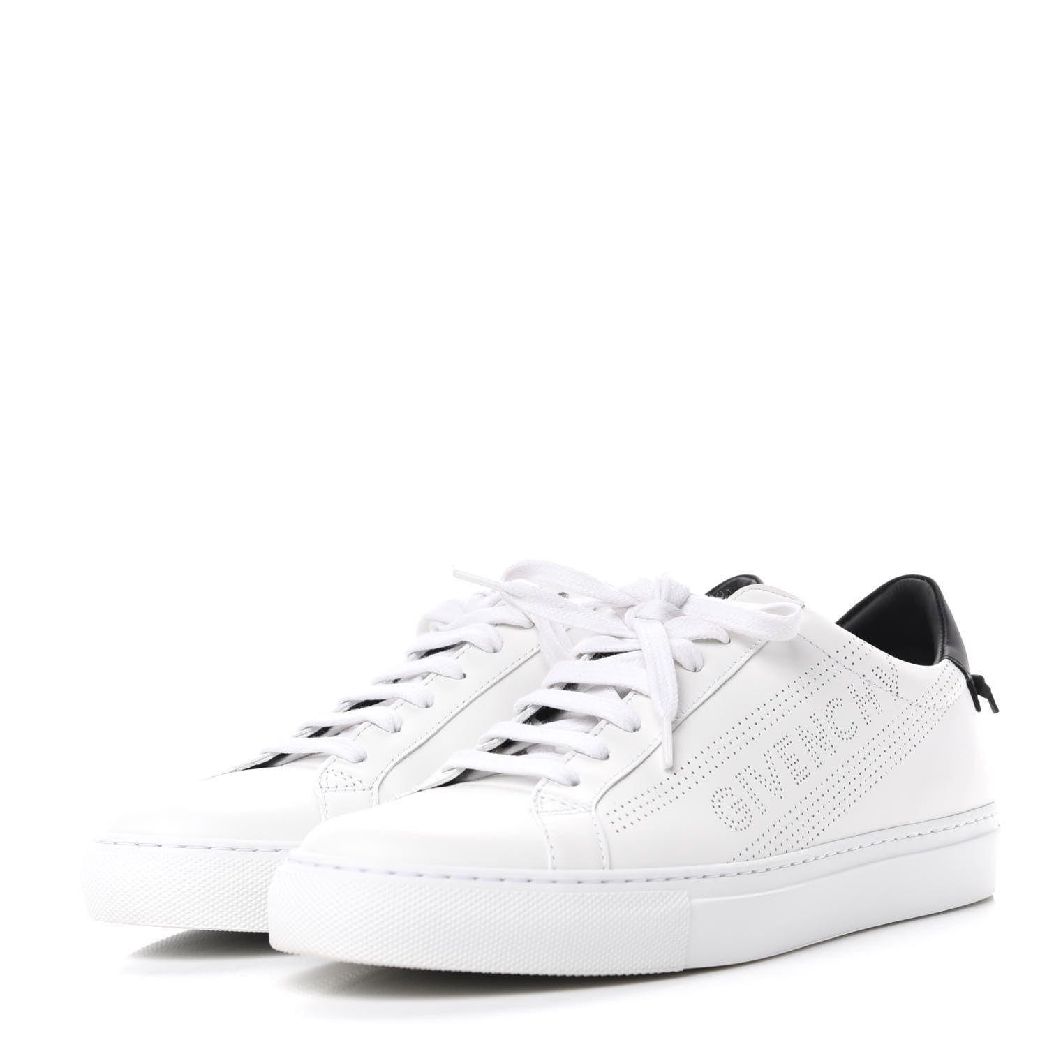 Givenchy Calfskin Perforated Womens Urban Street Sneakers 41 White Black 2 of 12