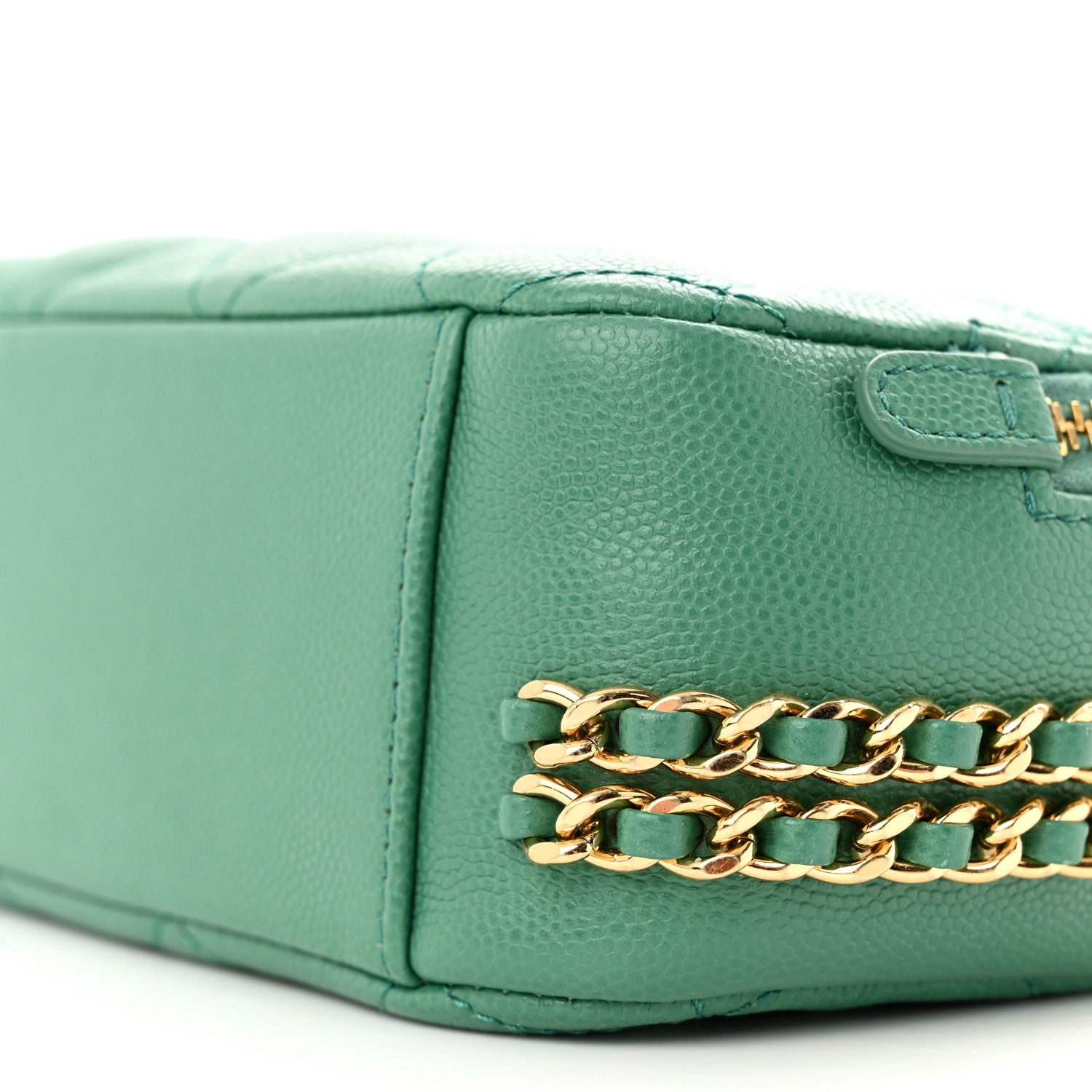 Chanel Caviar Quilted Mini CC You Camera Case Dark Green 10 of 10