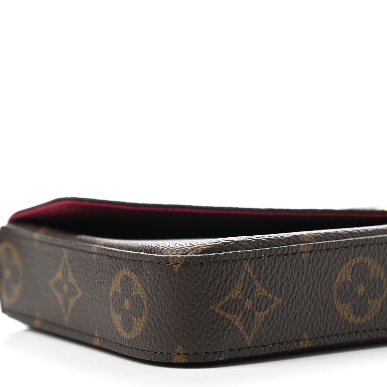 Louis Vuitton Monogram Pochette Felicie Chain Wallet Fuchsia 8 of 9