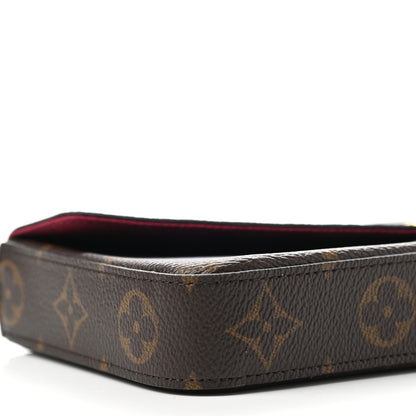 Louis Vuitton Monogram Pochette Felicie Chain Wallet Fuchsia 8 of 9