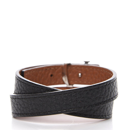 Louis Vuitton Taurillon LV Initiales Reversible Bracelet Brown Black 2 of 5