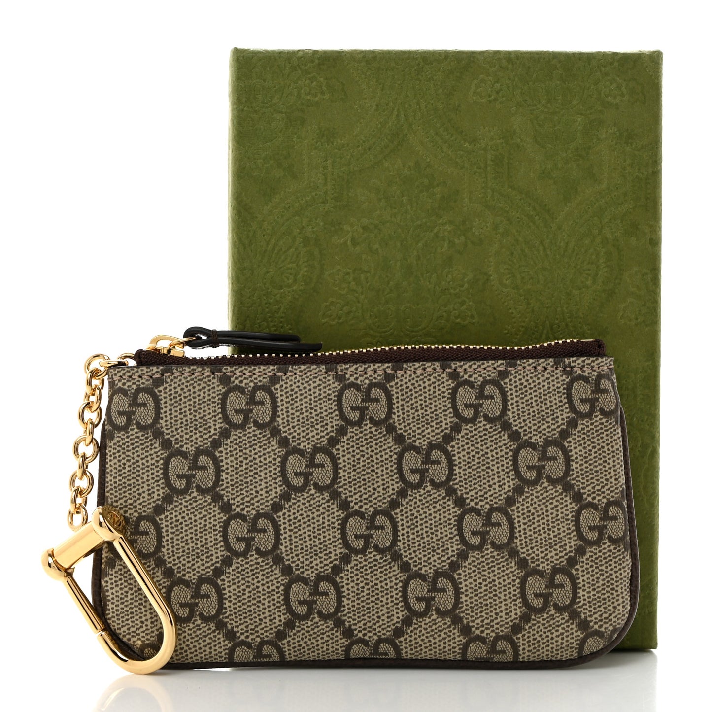 GG Supreme Monogram Key Case Brown