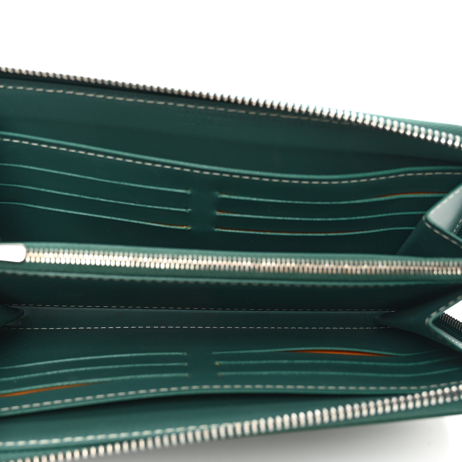 Goyard Goyardine Matignon Zip Around GM Wallet Green 5 of 7