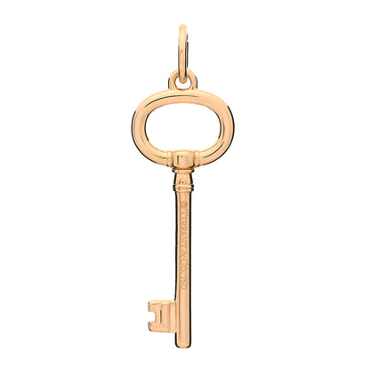 Tiffany 18K Rose Gold Small Oval Key Pendant 1 of 3