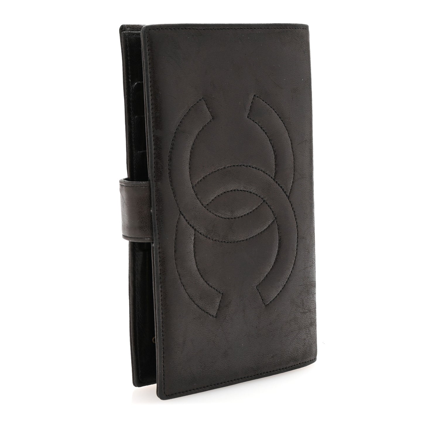 Lambskin Timeless CC French Wallet Dark Brown