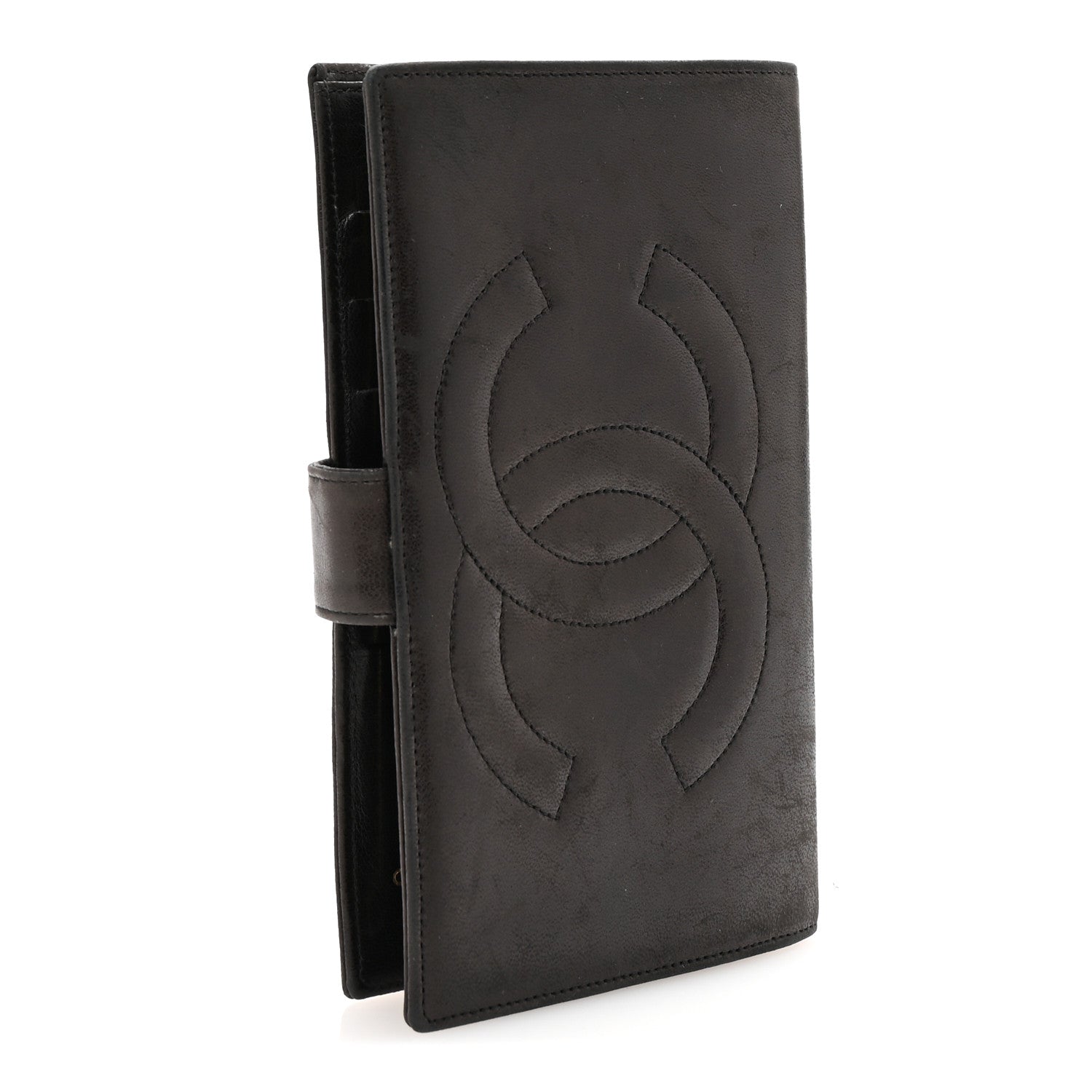 Chanel Lambskin Timeless CC French Wallet Dark Brown 3 of 7