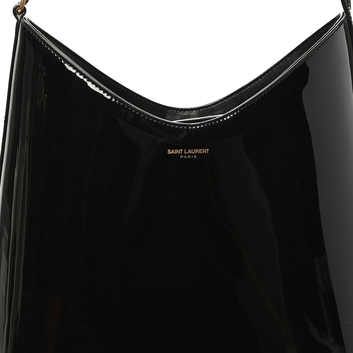Saint Laurent Patent Calfskin Rendez-Vous Hobo Black 8 of 10
