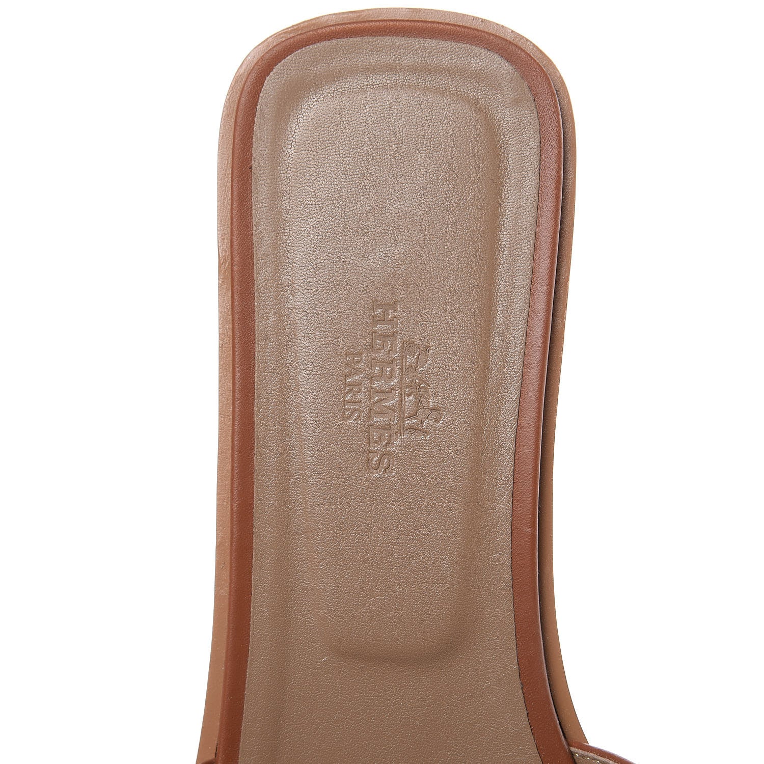 Hermes Box Calfskin Oran Sandals 39.5 Gold 7 of 10