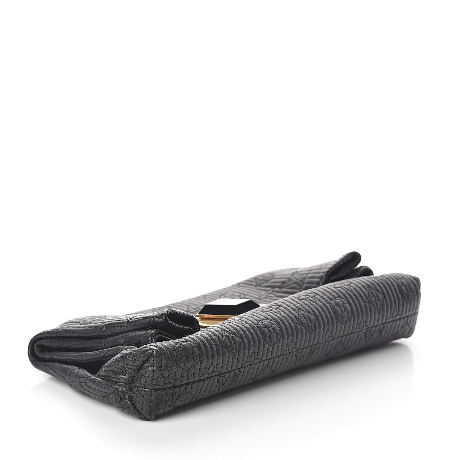 Louis Vuitton Calfskin Quilted Monogram Altair Clutch Black 4 of 8