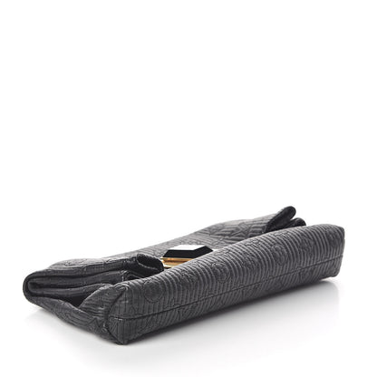 Louis Vuitton Calfskin Quilted Monogram Altair Clutch Black 4 of 8