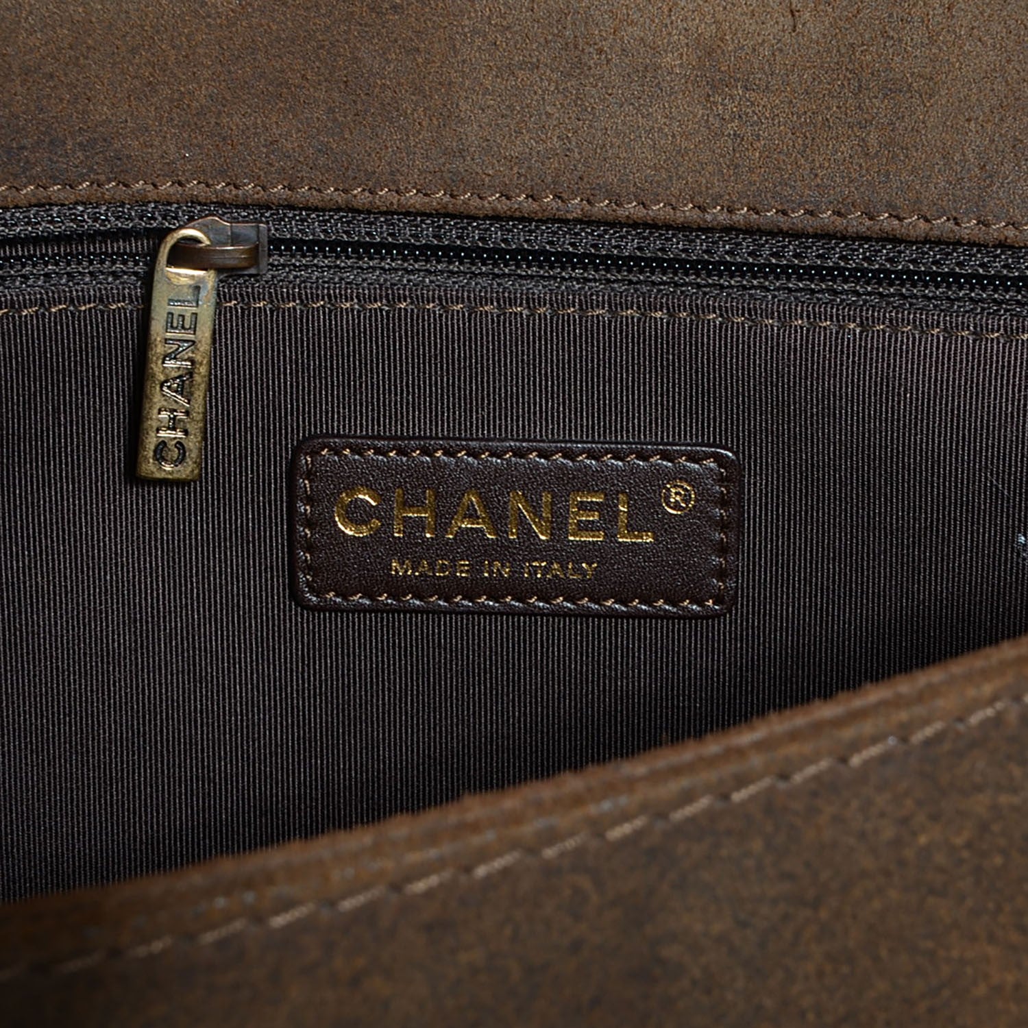 Chanel Aged Calfskin Quilted Large Boy Flap Light Brown 7 of 11