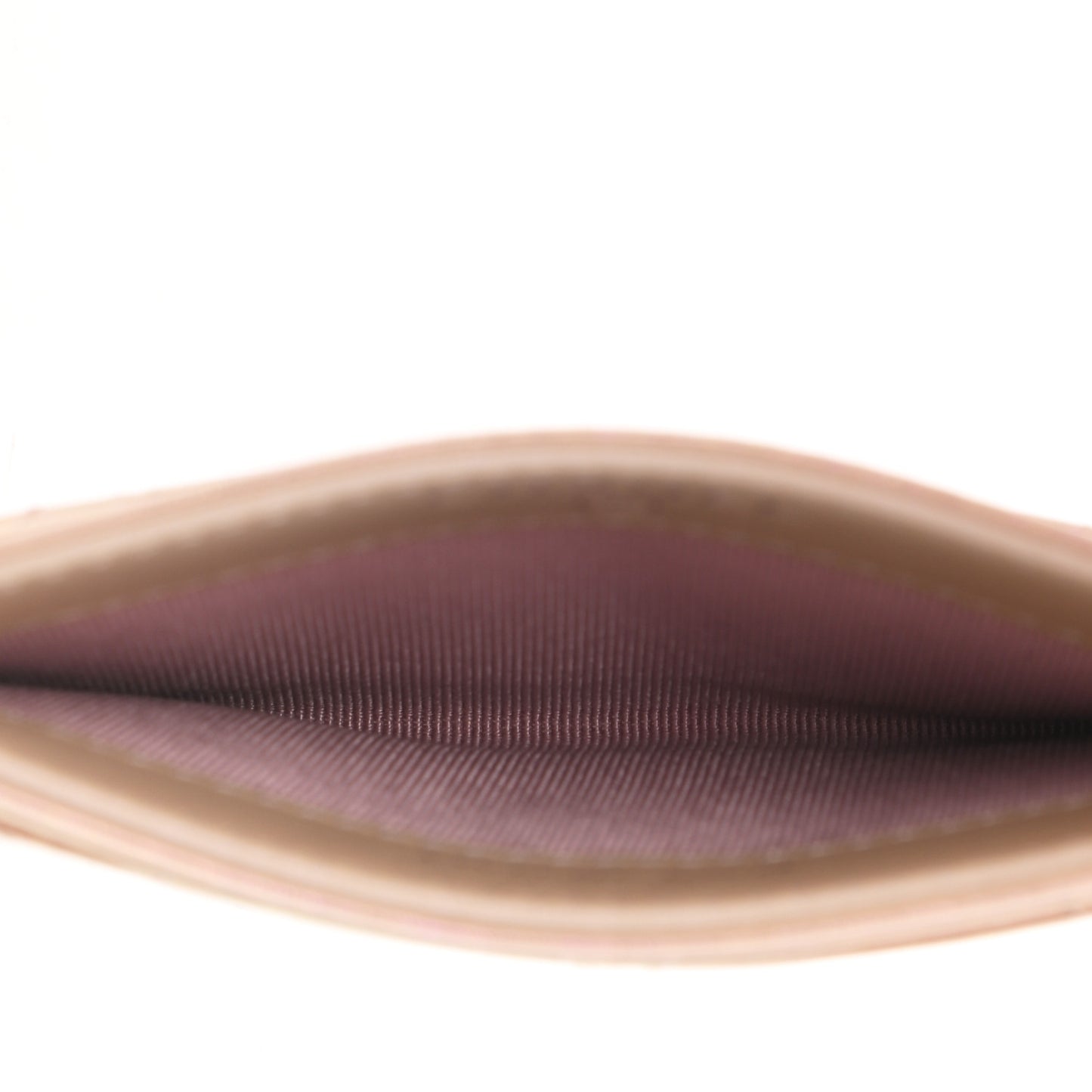 Iridescent Calfskin Quilted Card Holder Pink