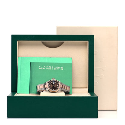 Rolex Stainless Steel 18K Everose Gold Diamond 28mm Oyster Perpetual Datejust Watch Chocolate 279161 5 of 5