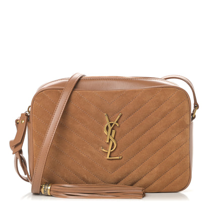 Saint Laurent Suede Matelasse Monogram Lou Camera Bag Cinnamon 1 of 11