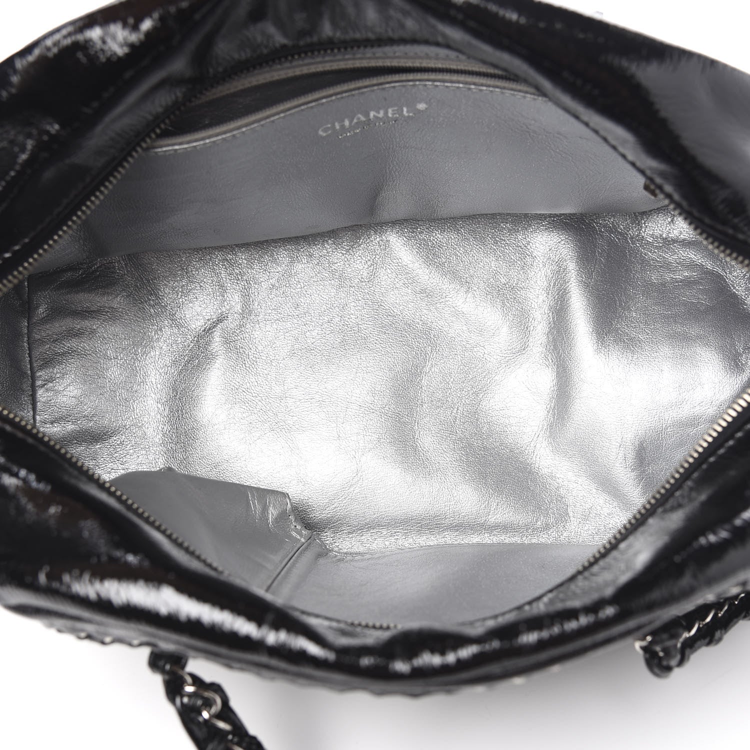 Chanel Patent Medium Luxe Ligne Bowler Black 4 of 7