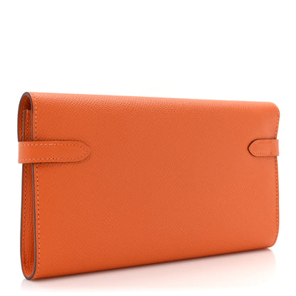Hermes Epsom Kelly Longue Wallet Orange 3 of 14