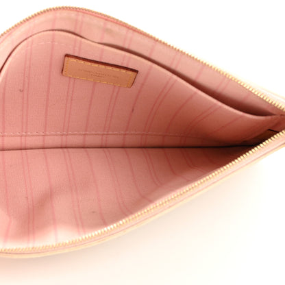 Louis Vuitton Damier Azur Neverfull MM GM Pochette Rose Ballerine 6 of 15