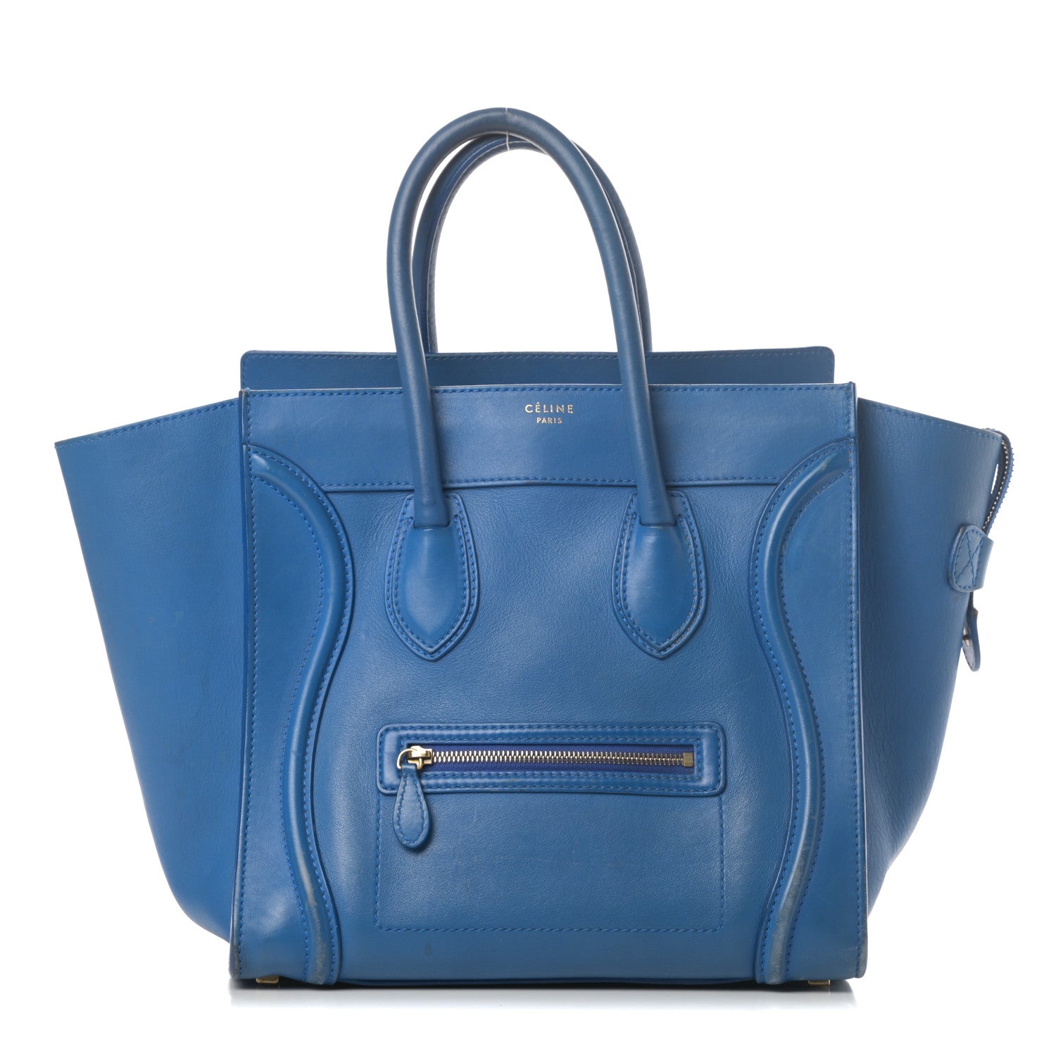 Celine Smooth Calfskin Mini Luggage Royal Blue 1 of 26
