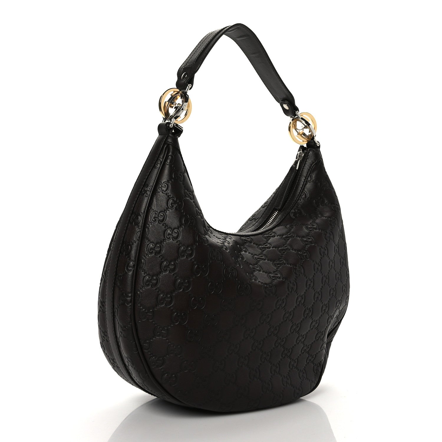 Gucci Guccissima Medium GG Twins Hobo Dark Brown 3 of 9